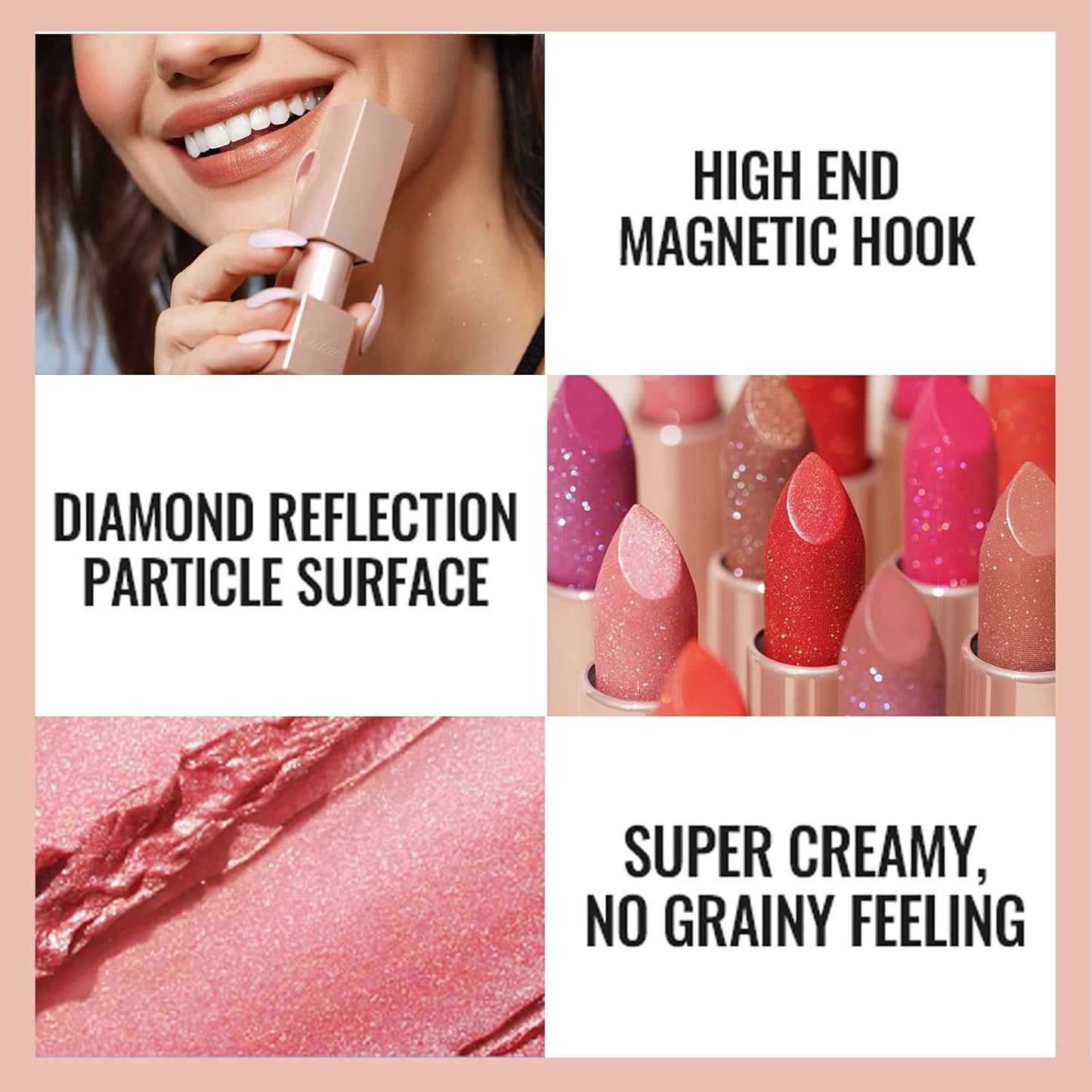 Oulac Infinity Moisture Shine Lipstick - High Shine Shimmery Finish, Super Creamy Texture, Medium to High Coverage - Gluten Free, D08 Pop Stars