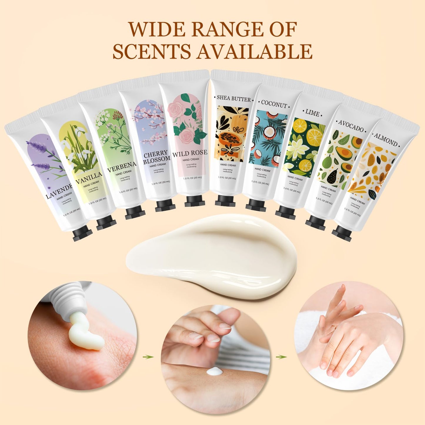 BODY & EARTH 30 Pack Hand Cream Bulk, Mini Hand Lotion, Travel Size Lotion for Women, Teacher Gifts, Bridesmaid Gifts and Bachelorette Party Favors