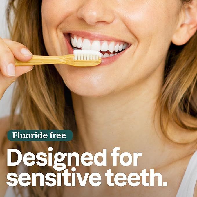 Attitude Fluoride-Free Sensitive Toothpaste, Spearmint Flavor, Vegan & Cruelty-Free, Sugar-Free, Plant & Mineral-Based Ingredients, Clean Oral Care, 4.2 Oz
