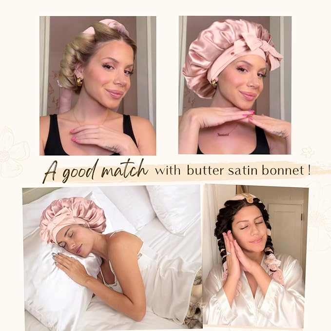 YANIBEST Heatless Curls Overnight, No Damage Hair Curlers to Sleep in, Satin Heatless Curling Set with Hair Clip Scrunchies, for All Hair types (Chocolate)