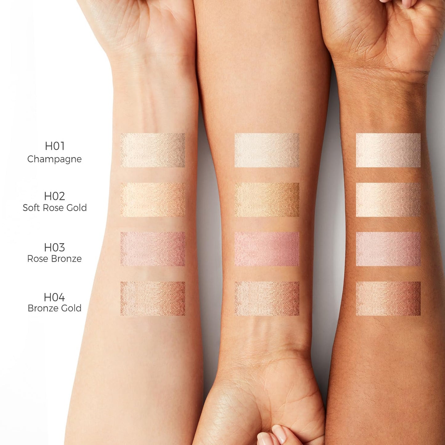 Dewy Highlighter Makeup 15g/0.53fl.Oz, Highlighter Makeup Stick for Face and Body, Radiant & Shimmer Glow, Buildable Color for All Day | Vegan & Cruelty-Free | Champagne Beige Gold