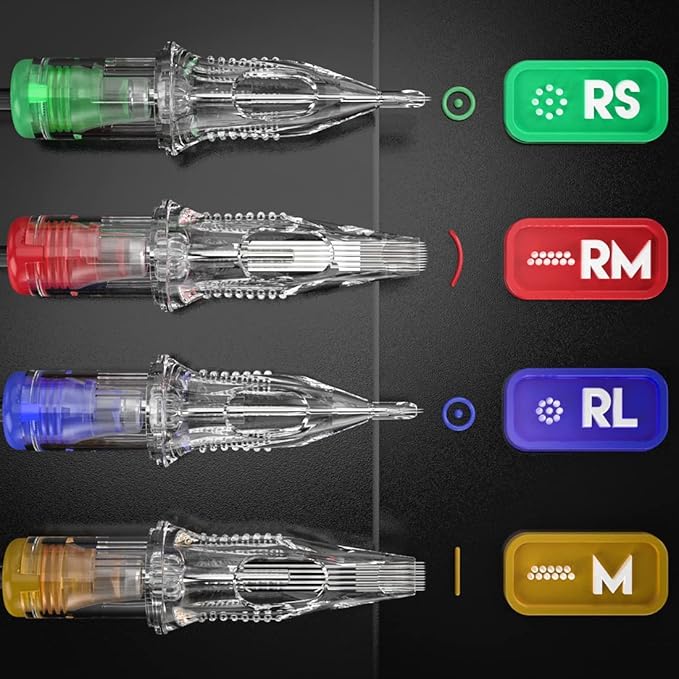 Dragonhawk Extreme Tattoo Cartridges Needles Disposable 20 Tattoo Needles 1215RL Round Liner 15RL
