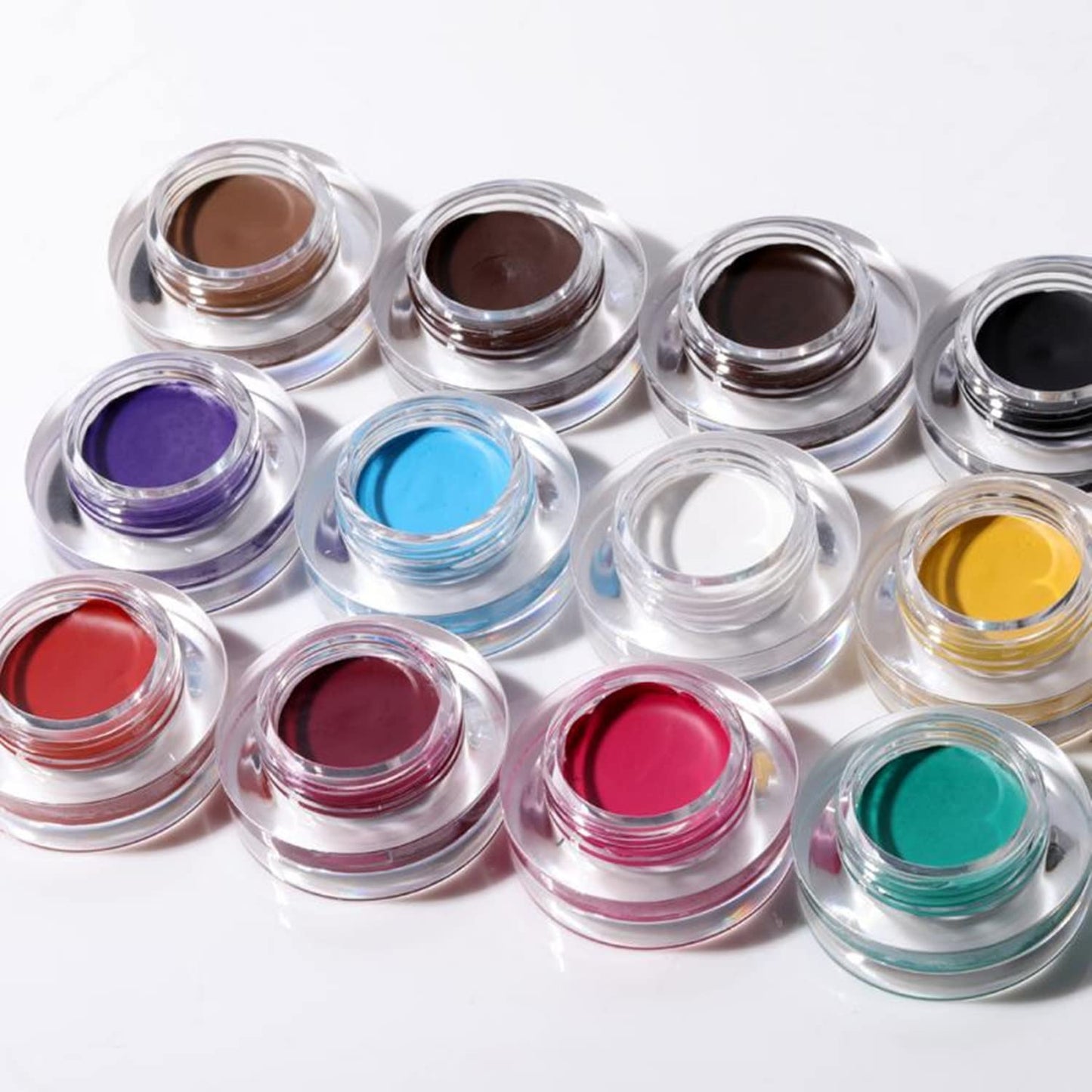 MAEPEOR 12 Colors Eyebrow Pomade Full-pigmented Long Lasting Waterproof Eyebrow Cream Gel Filling & Shaping Tinted Eyebrows Enhancers with Brush for Daily or Cosplay (12 Purple)