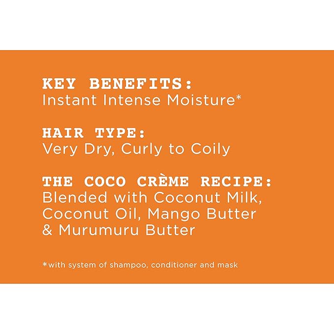 Carol's Daughter Coco Creme Coil Enhancing Moisture Butter, with Coconut Oil and Mango Butter, for Very Dry Curly Hair, Paraben and Silicone Free, 12 oz, (Pack of 2)