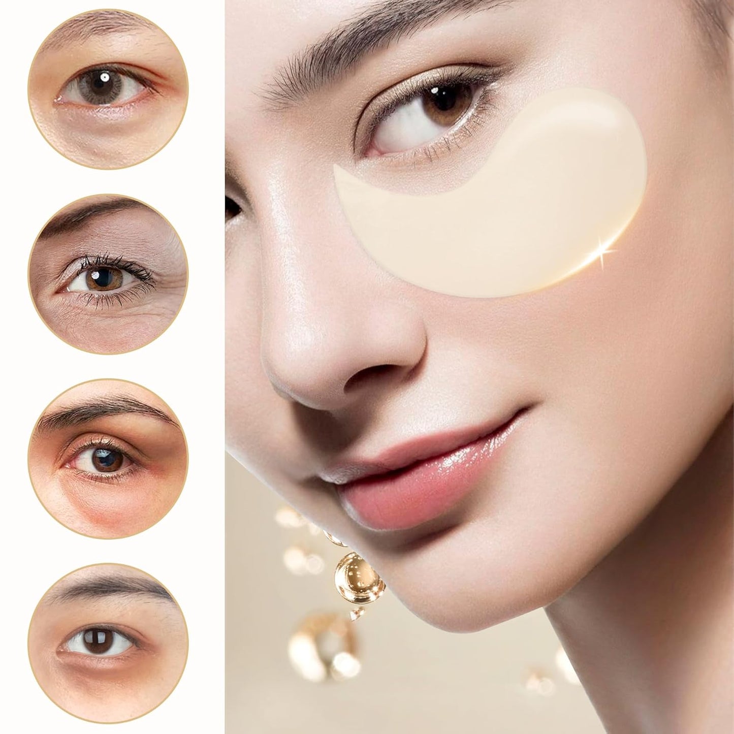 Under Eye patches (60 pcs)-Collagen Eye Mask,Brightening Eye Mask with Hyaluronic Acid, Cooling Eye Care for Puffy Eyes & Dark Circles Treatments,Reduce Under Eye Bags and Smooth Wrinkles