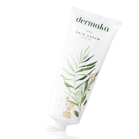 Dermaka All-Natural Skin Soothing Cream 4 Ounce – Moisturizing Lotion with Arnica, Green Tea, Chamomile & Vitamin E – Hydrating, Fast-Absorbing & Non-Greasy Formula for Healthy-Looking Skin