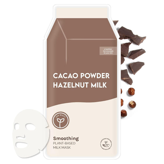 ESW Beauty Cacao Powder – Smoothing Plant-Based Milk Face Mask – Cacao & Hazelnut for Aging & Sensitive Skin – Plumps, Softens & Promotes Youthful Complexion