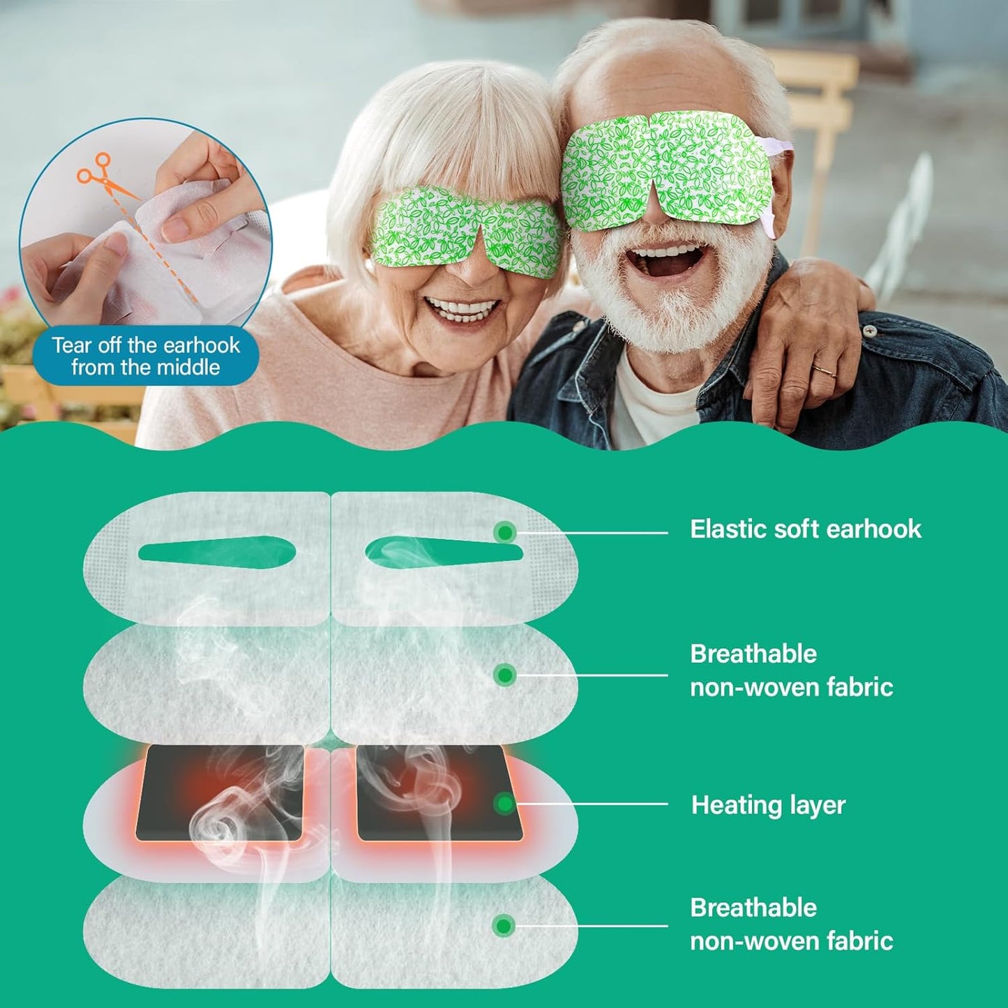 16 Packs Steam Eye Mask,Warm Eye Compress for Dry Eyes Sleep Mask,Hot Auto Heated Eye Masks Relaxing Gifts for Women Moist Heat for Eyes Soothing Eye Fatigue,Disposable Eye Mask for Travel Essentials