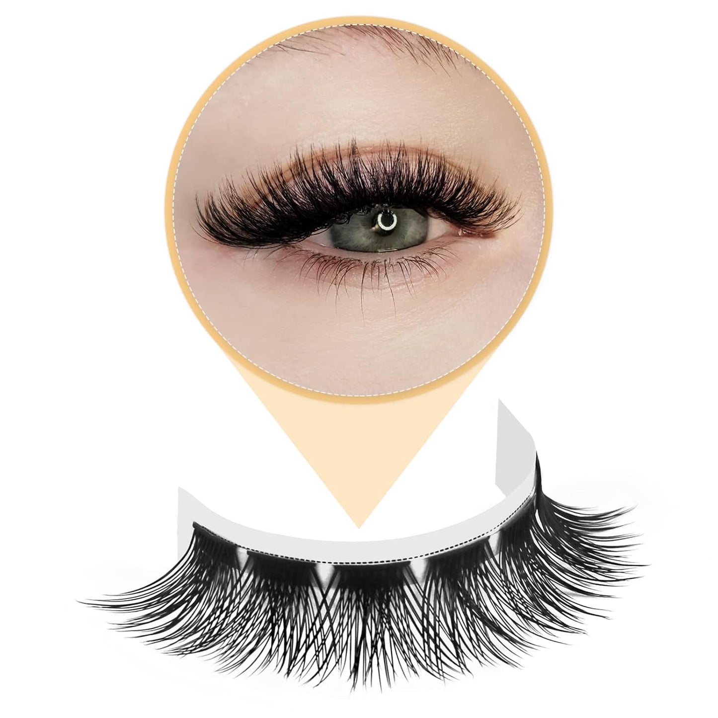 QUEWEL Cluster Lashes 72 Pcs Wide Stem Individual Lashes C/D Curl 8-16mm Length DIY Eyelash Extension False Eyelashes Natural&Mega Styles Soft for Personal Makeup Use at Home (Mega-C-10)