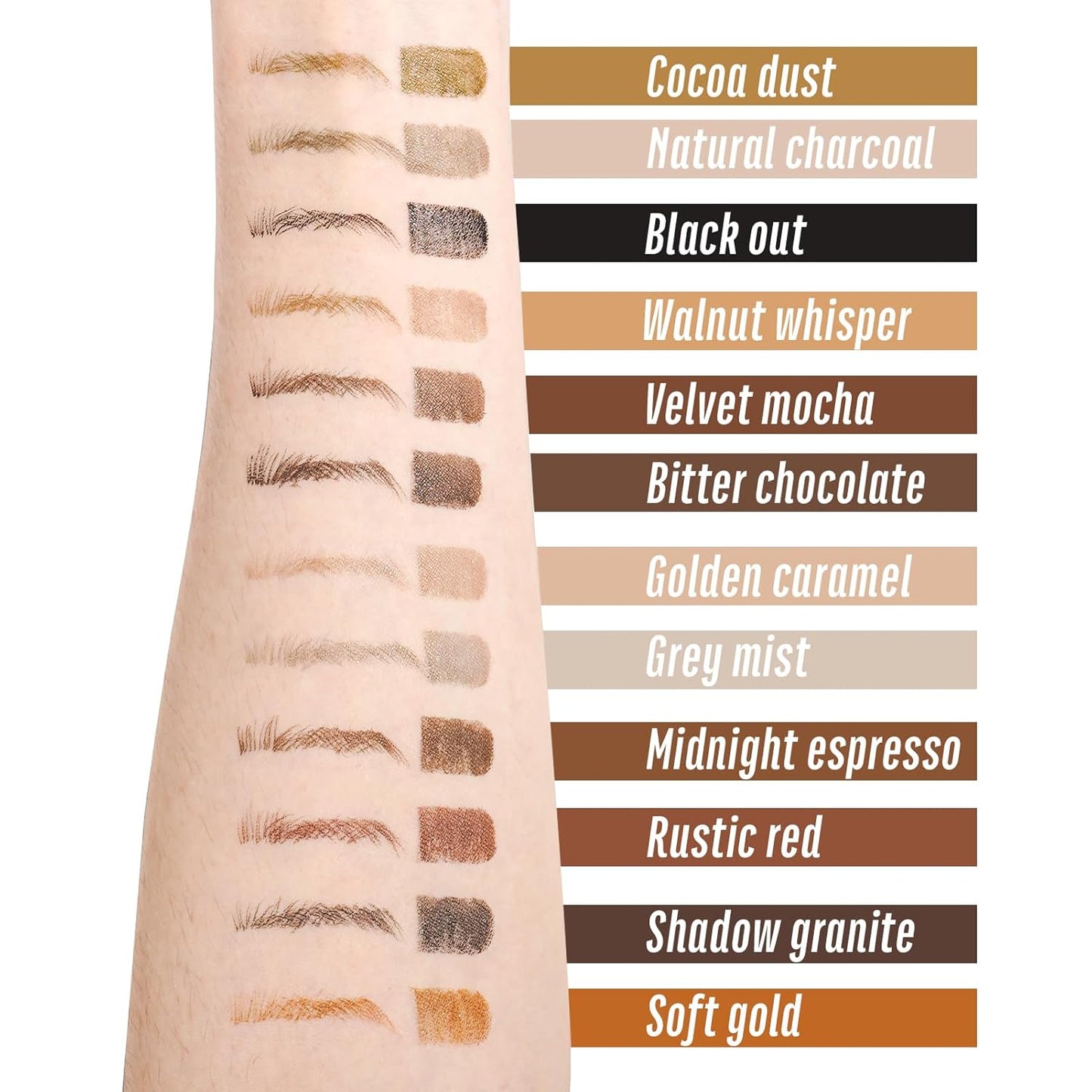 Light Brown Eyebrow Pencil, Strawberry Blonde Eyebrow Pen for Women,4-Tip Precision Brow Pen, Eyebrow Pencil with Hair Stroke, 24H Long Wear YES.EYE DO (Walnut Whisper-Light Brown)