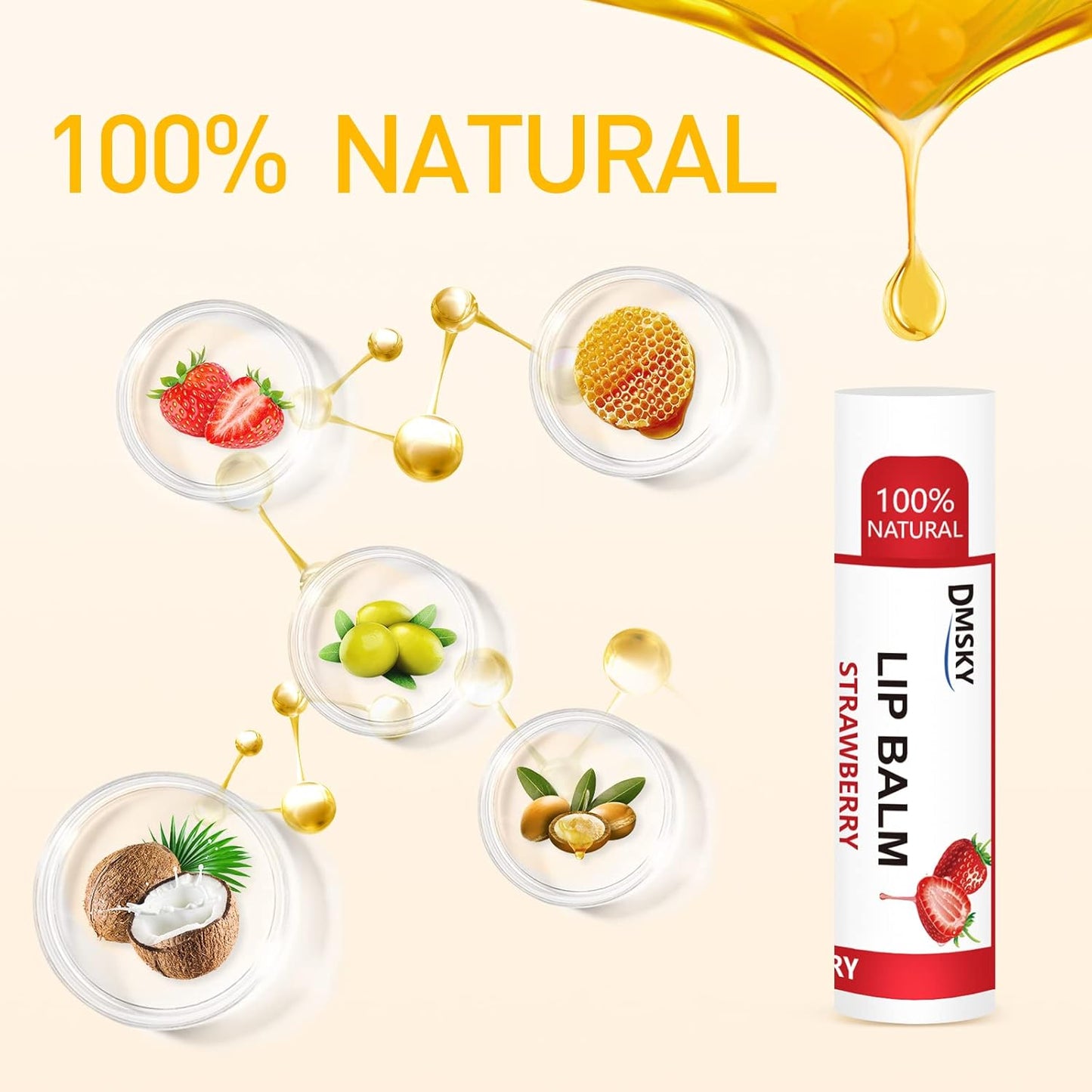 DMSKY Lip Balm Bulk 108 Pack, Lip Balm Hydrating with Vitamin E and Coconut Oil 12 Flavors, Lip Moisturizer Treatment - Party Favors Bulk Gift
