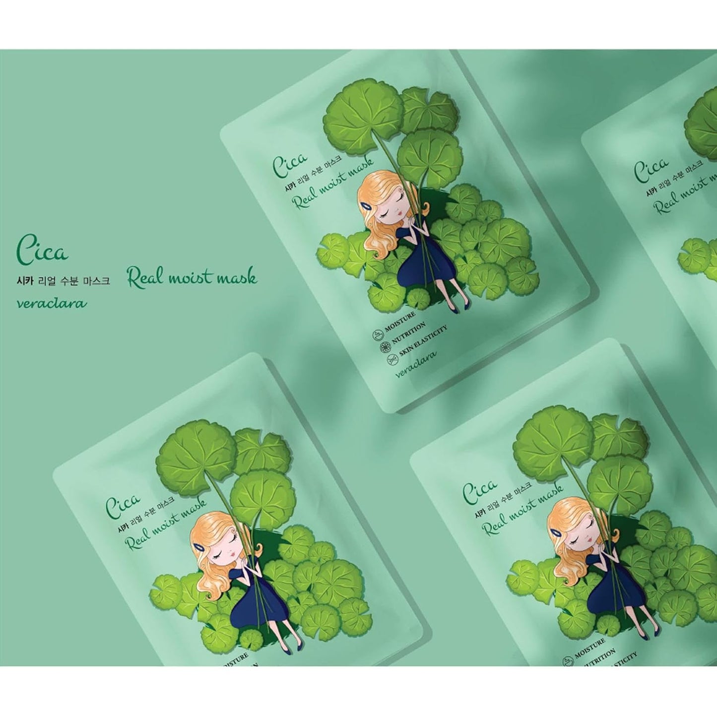 Veraclara] Facial Mask Sheet | Korean Skincare | Lighten, Moisturize, Firming Skin | Diminish Dark Spot & Circles (16REALCOMBO)