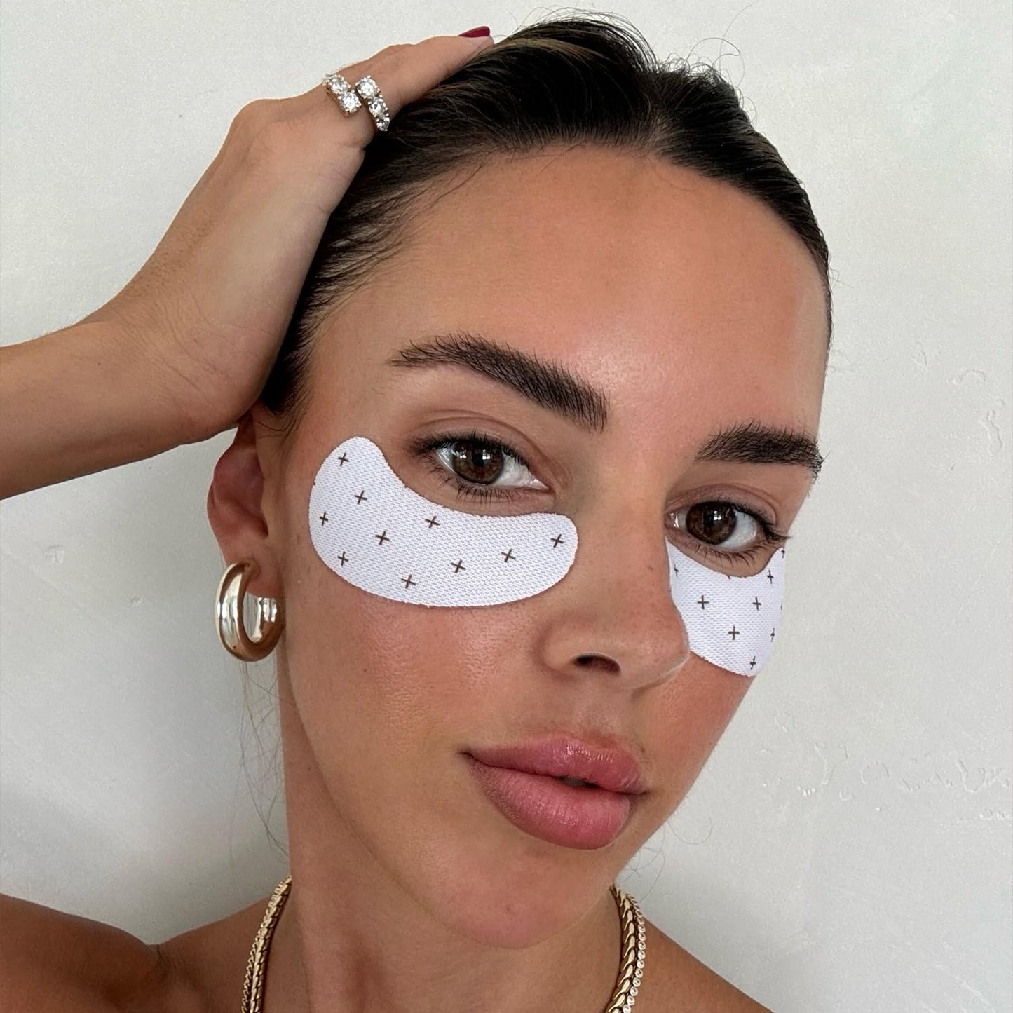 + Lux Unfiltered Cooling Under Eye Patches - Anti-Slip Caffeine Infused Korean Eye Mask - Reduces Puffiness, Brightens, & Hydrates Skin - Fragrance Free, Vegan, & Cruelty Free - 10 Count