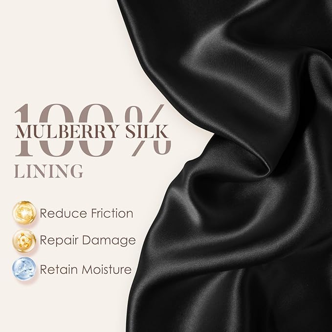 LULUSILK 100% Mulberry Silk Bonnet for Sleeping, No More Frizzy Tangled Hair, Stay On All Night Adjustable Silk Night Cap for Sleeping, Brown Leopard, Pack of 1