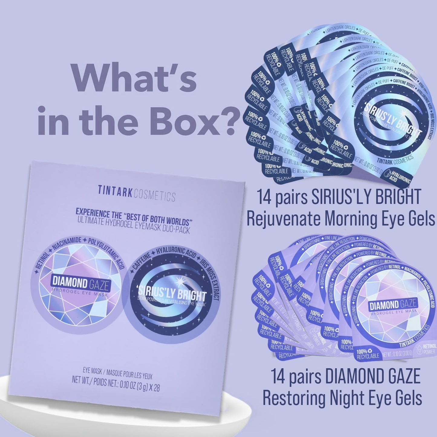 ULTIMATE HYDROGEL EYE MASK 28 Pairs Under Eye Patches, Rejuvenate Eye Area Reduce Dark Circles Puffiness, Tiredness Bags, Gel Pads Brightening, Plumps Fine Lines