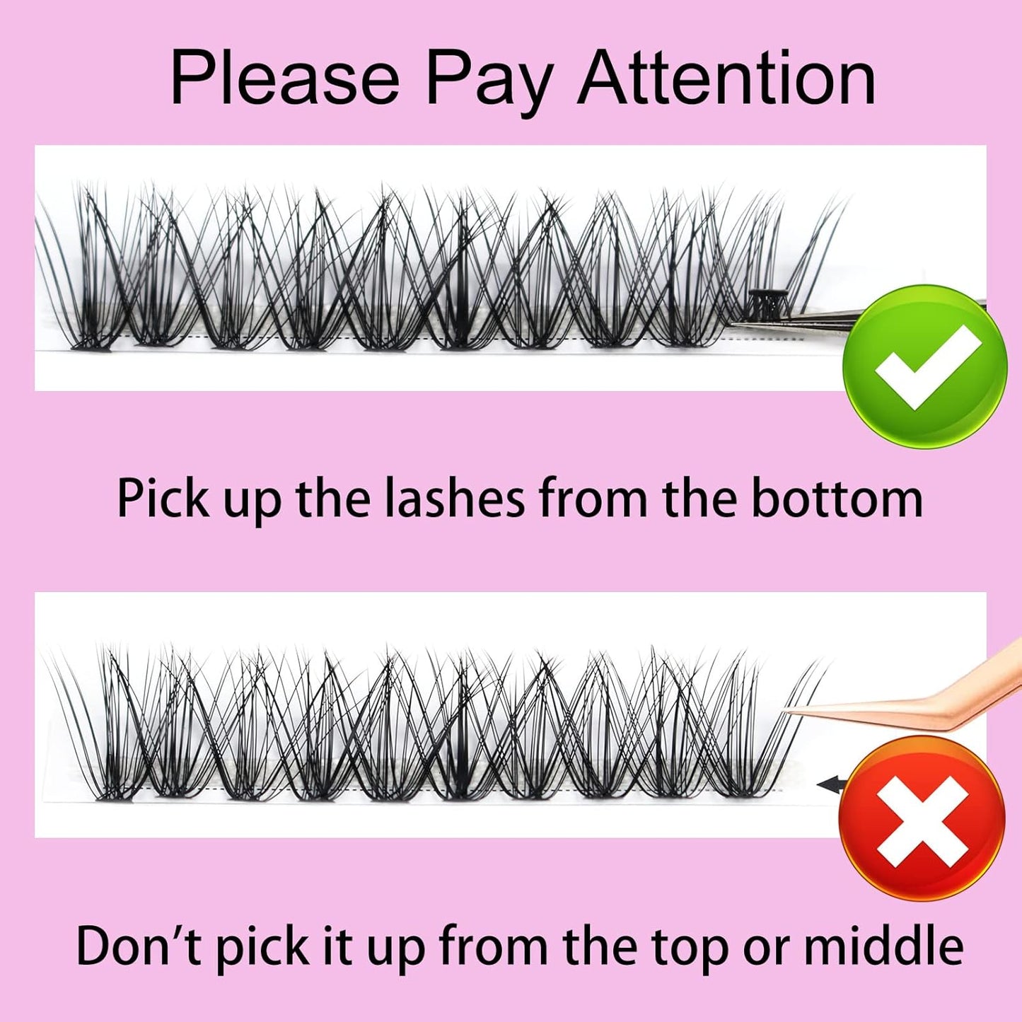 Eyelash Clusters LAUBESS Lash Clusters Individual Lashes Cluster Eyelash Extensions DIY at Home Waterproof Cluster Lashes (30D-D-12)