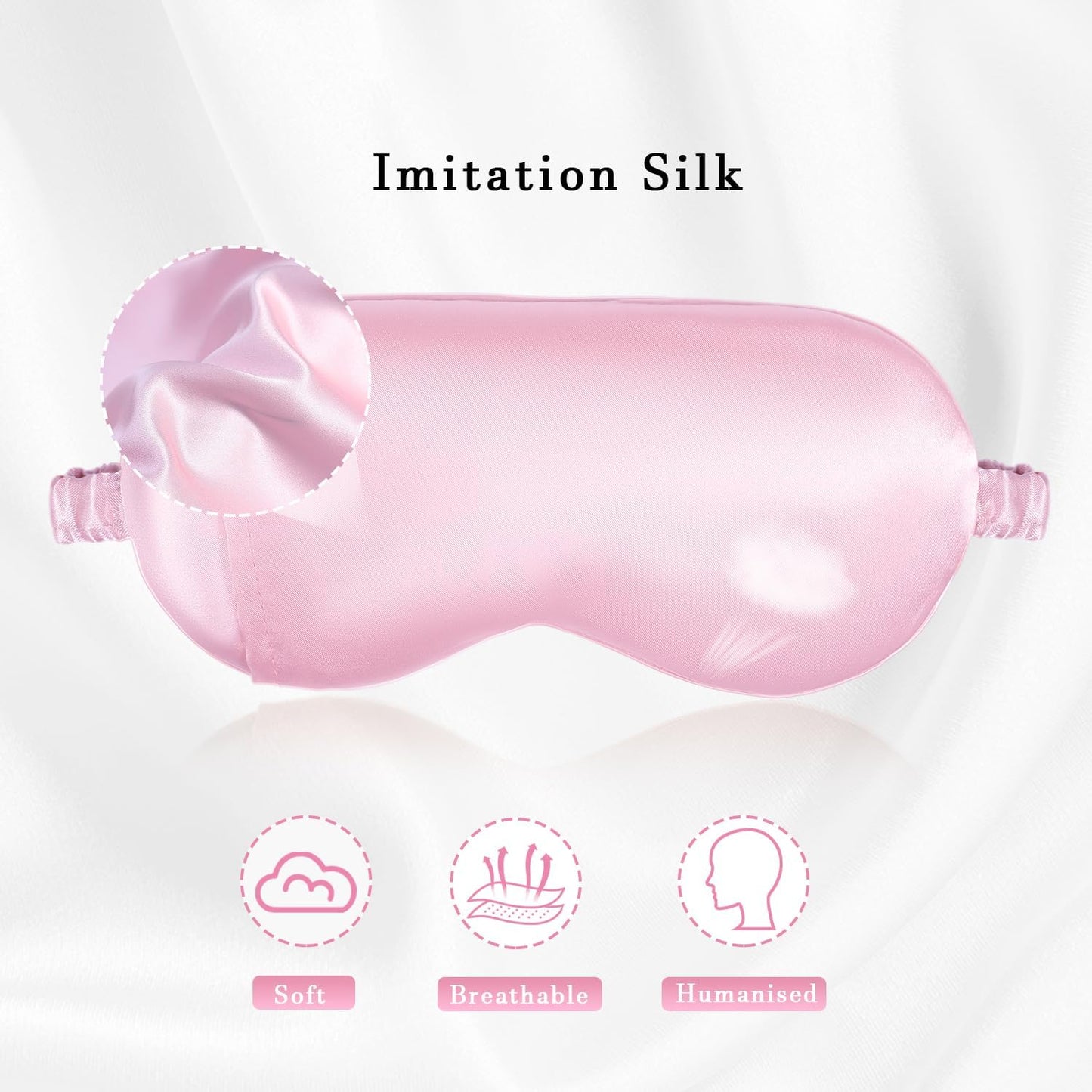 Cooling Eye Mask Silky Satin Sleep Mask with Cold Gel Weighted Microwave Heated Pad Eye Compress for Dry Eyes Care Sleeping Women Man Blackout Blindfold for Migraine Puffy Swollen