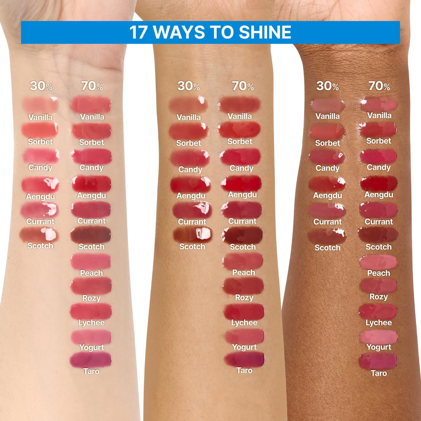 3D Voluming Gloss 70% (Rich) | Taro 70% | High Shine, Non-Sticky Lip Gloss for Makeup | Long-Lasting, Moisturizing Gel Formula | 30%, 70% Pigment Options | 5.3g