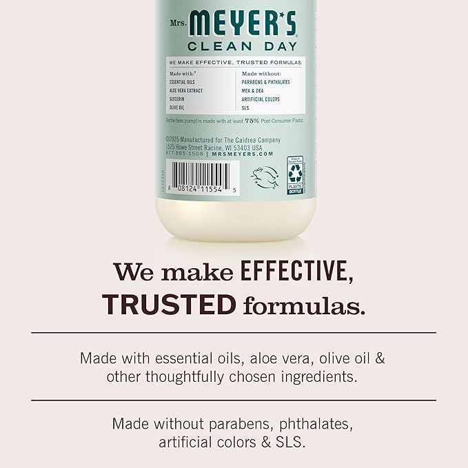 MRS. MEYER'S CLEAN DAY Hand Soap, Birchwood Scent, 12.5 Fl Oz Bottle - 3 Pack