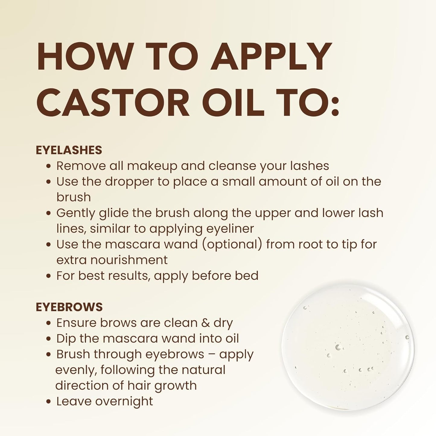 BodyJ4You Castor Oil Eyelashes Eyebrows - 100% Pure Natural USDA Organic Cold Pressed - Hydrating Skin Hair Growth Oil Lashes Scalp - Non-GMO Hexane Free Carrier Unrefined (2 Fl Oz (60 ml) - KIT)