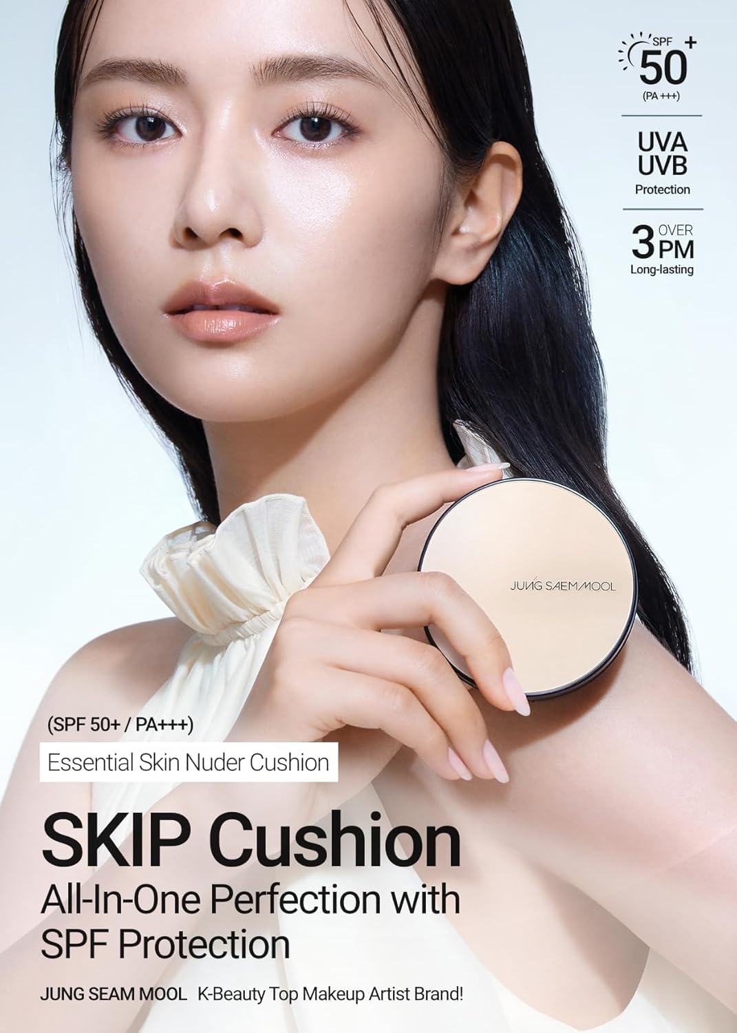 [JUNGSAEMMOOL OFFICIAL] Essential Skin Nuder Cushion (Fair Pink) | Refill Not Included | Natural Finish | Buildable Coverage | Makeup Artist Brand