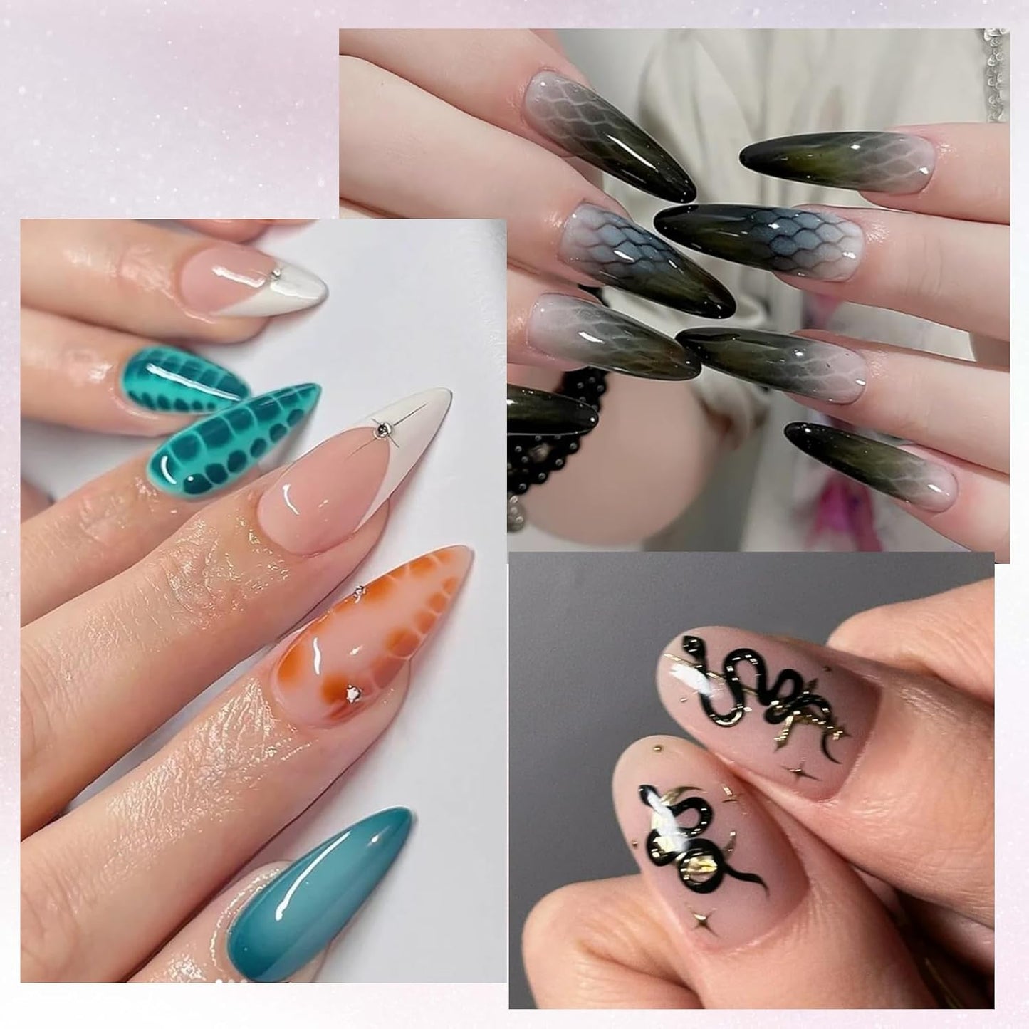 BORN PRETTY Stamping Temeplates Set,Butterfly Necklace Leopard Print Theme Nail Image Plates Nail Art Stamping Plate Manicuring DIY Printing Tools 4PCS