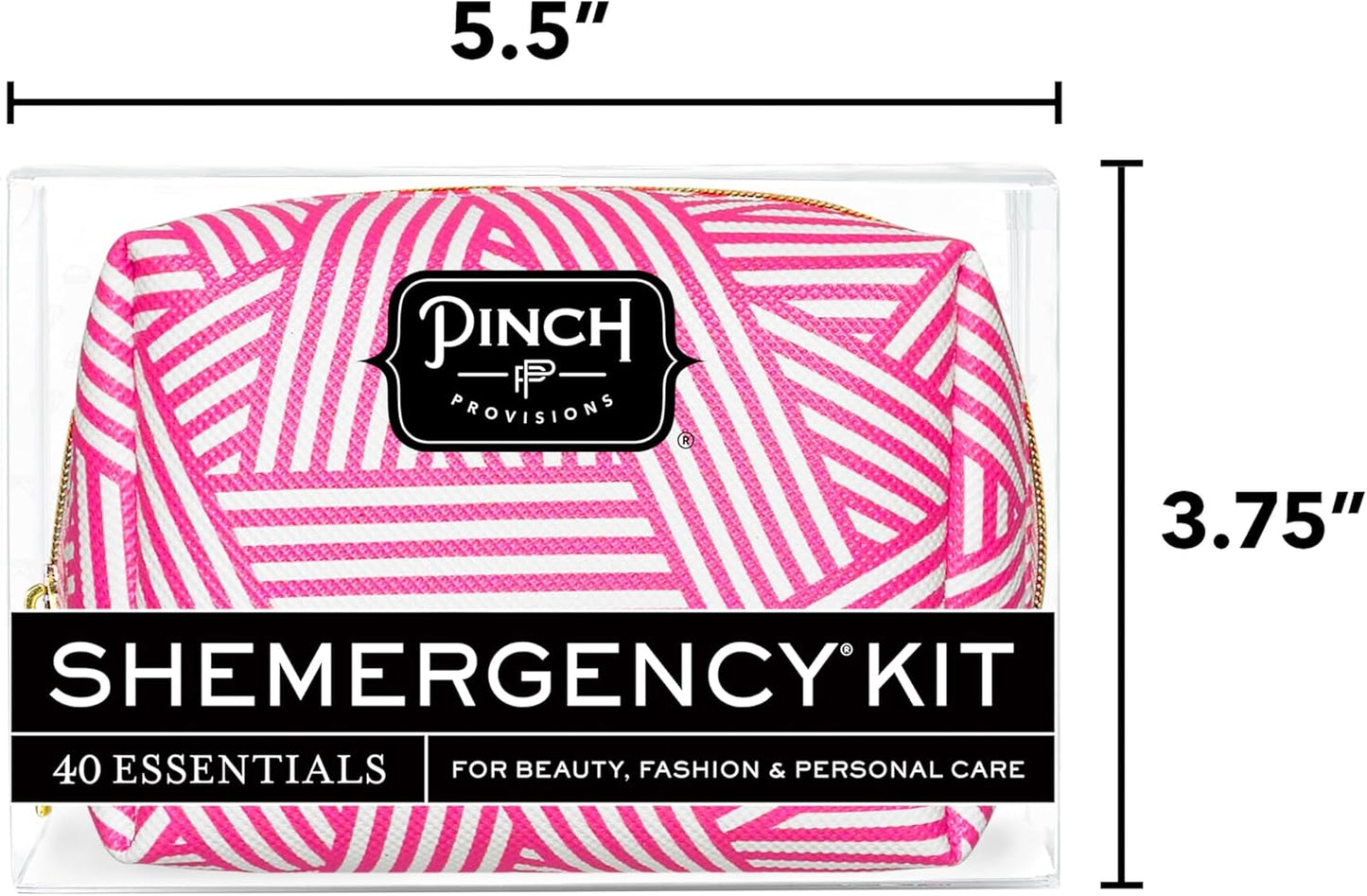 Pinch Provisions Shemergency Kit for Her, 40 Emergency Essential Items, Compact, Multi-Functional Pouch, Gift for Women, Birthday, Bachelorette Parties, and More!
