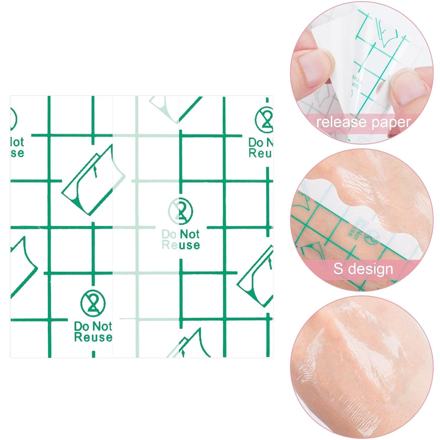 ANCIRS 150pcs Disposable Makeup Hand Palettes, 2.4x2.4inch Adhesive Waterproof PU Cosmetic Makeup Palettes for Women Girls Female Artists Make up