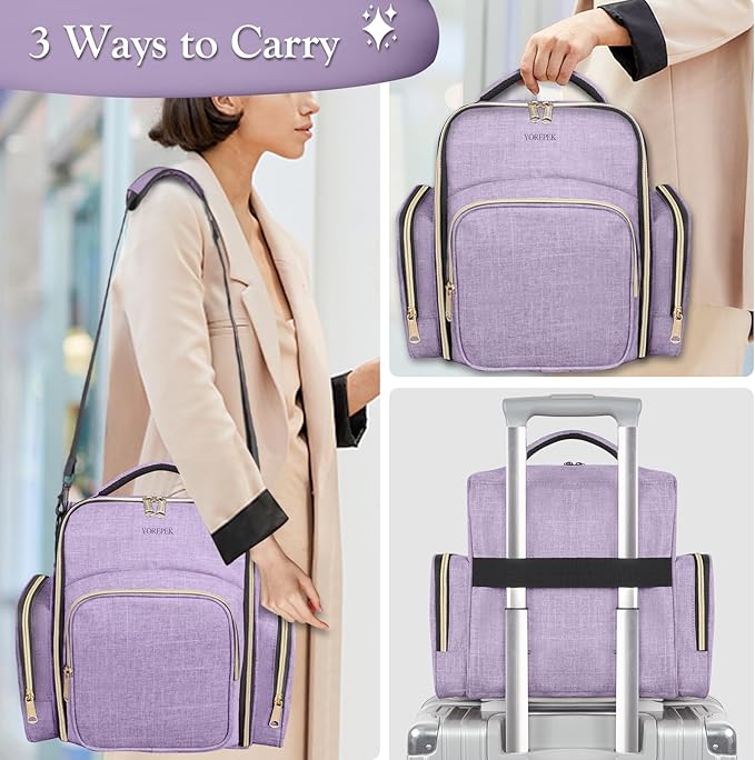 YOREPEK Nail Polish Organizer Holds Up to 72 Bottles (15ml - 0.5 fl.oz) and Nail Lamp, Nail Polish Storage with 3 Removable Pouches & Multiple Storage Sections for Manicure Set, Gifts for Manicurist