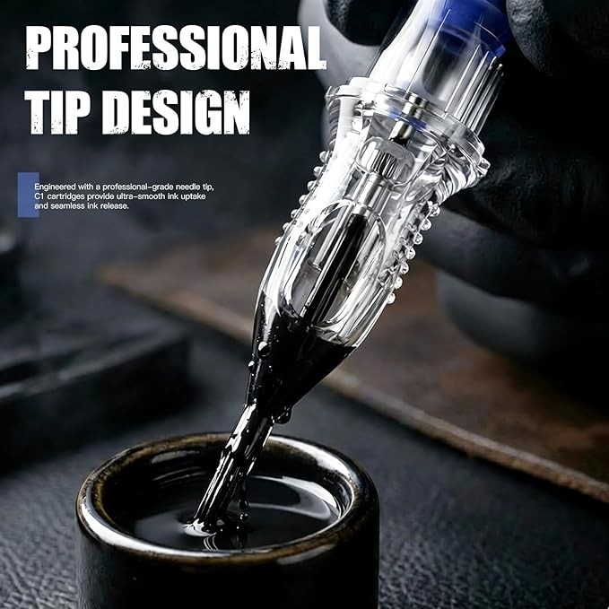 Dragonhawk 20Pcs Extreme Cartridges Disposable Tattoo Needle Standard 9 Curved Magnum 1209RM