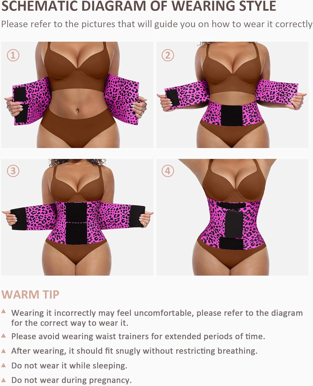 FeelinGirl Waist Trainer Belt Waist Cincher Trimmer Ab Belt Tummy Control Body Shaper with Triple Wrap Women and Men
