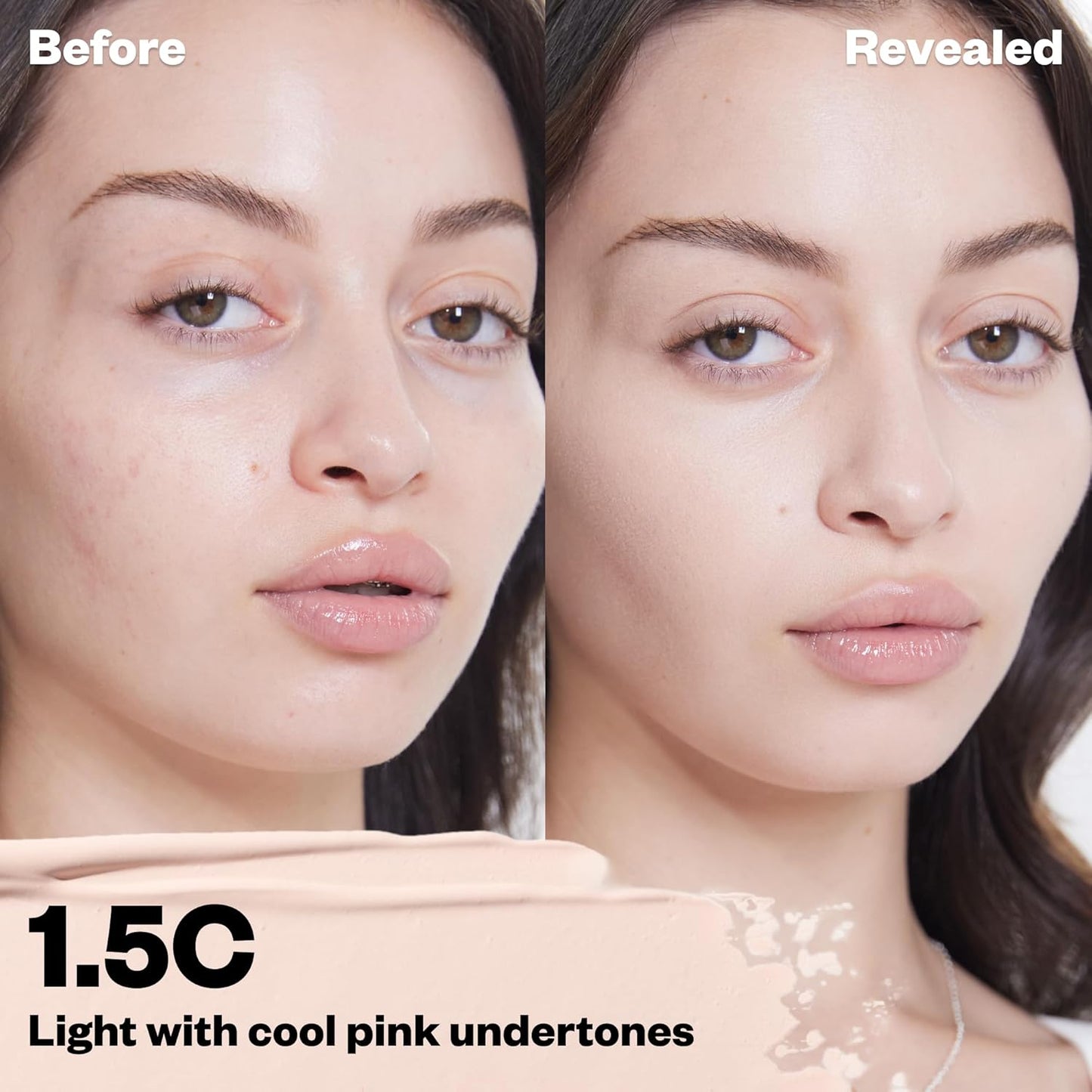 Kosas Revealer Concealer - Medium Coverage Makeup with Hyaluronic Acid, Conceals Dark Circles Under Eyes, Dark Spots and Blemishes + Brightens, Hydrates, Long-Lasting & Vegan, (Tone 1.5 C)