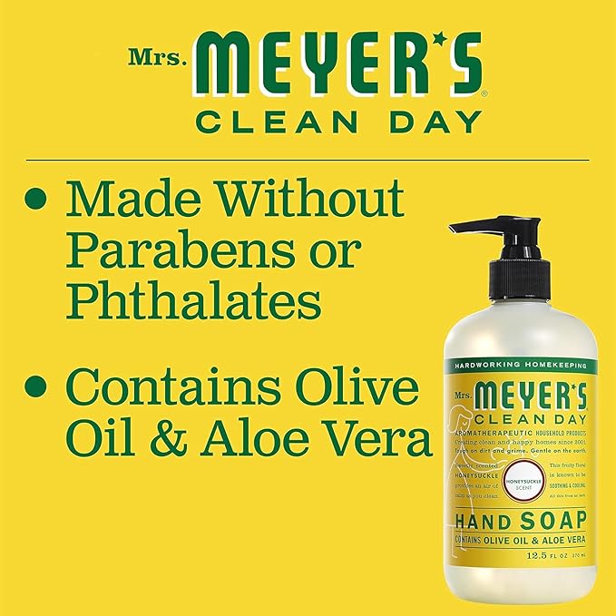 MRS. MEYER'S CLEAN DAY Liquid Hand Soap Honeysuckle 12.5 OZ