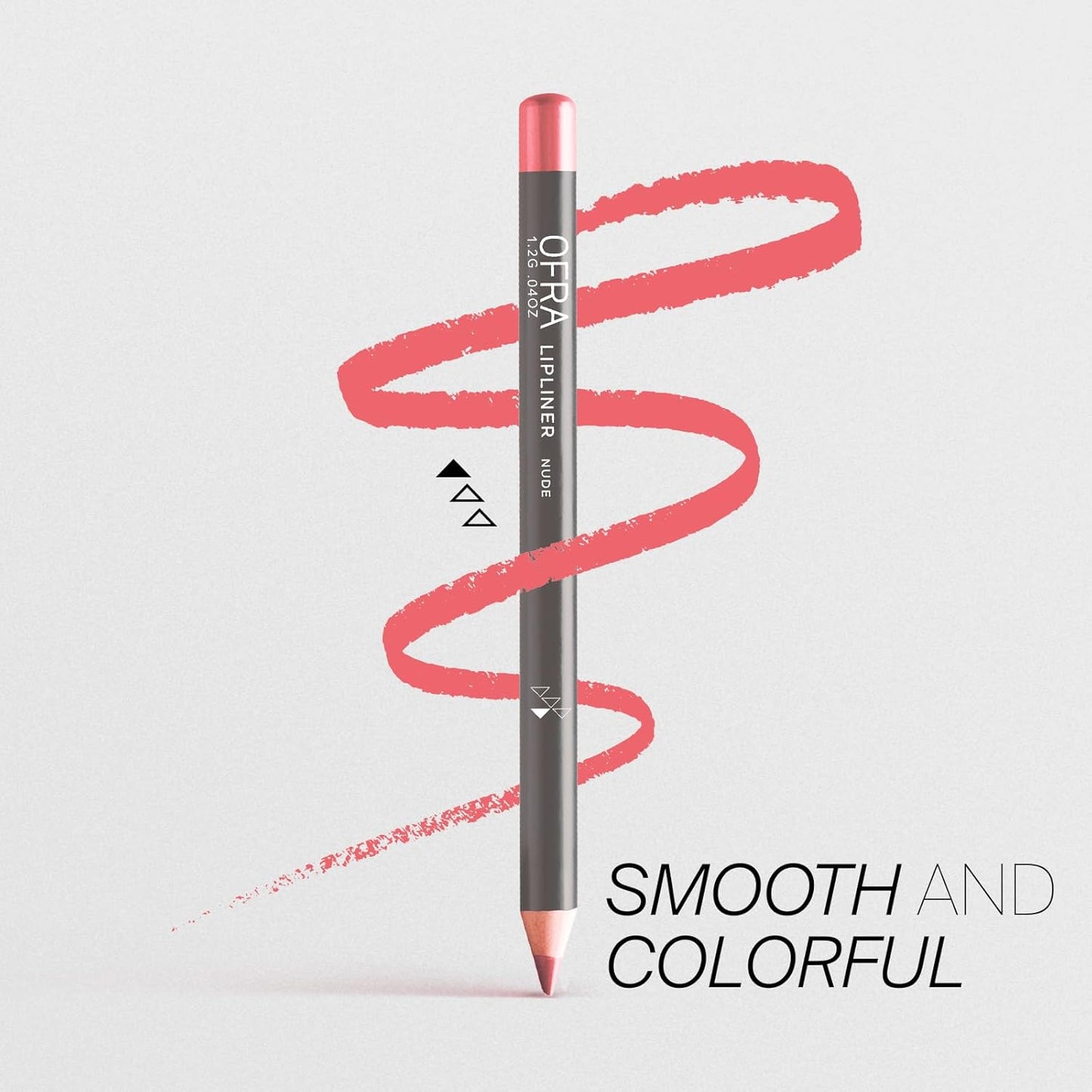 Ofra Lipliner Pencil - Nude | High-Pigment Lipliner for Defining & Shaping Lips | Smooth, Precise Application | Long-Lasting Wear Lipliners | 0.04oz