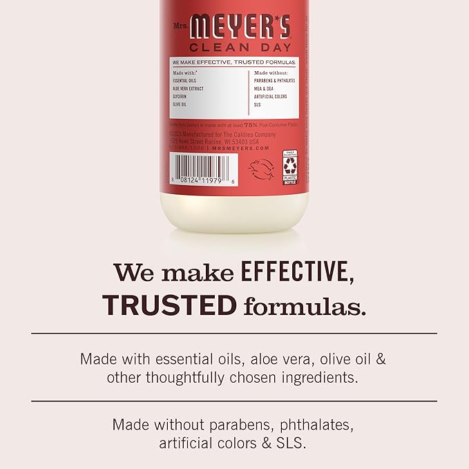 MRS. MEYER'S CLEAN DAY Hand Soap, Tomato Vine Scent, 12.5 Fl Oz Bottle