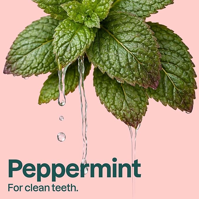 ATTITUDE Fluoride-Free Whitening Toothpaste, Peppermint Flavor, Vegan & Cruelty-Free, Sugar-Free, Plant & Mineral-Based Ingredients, Clean Oral Care, 4.2 Oz