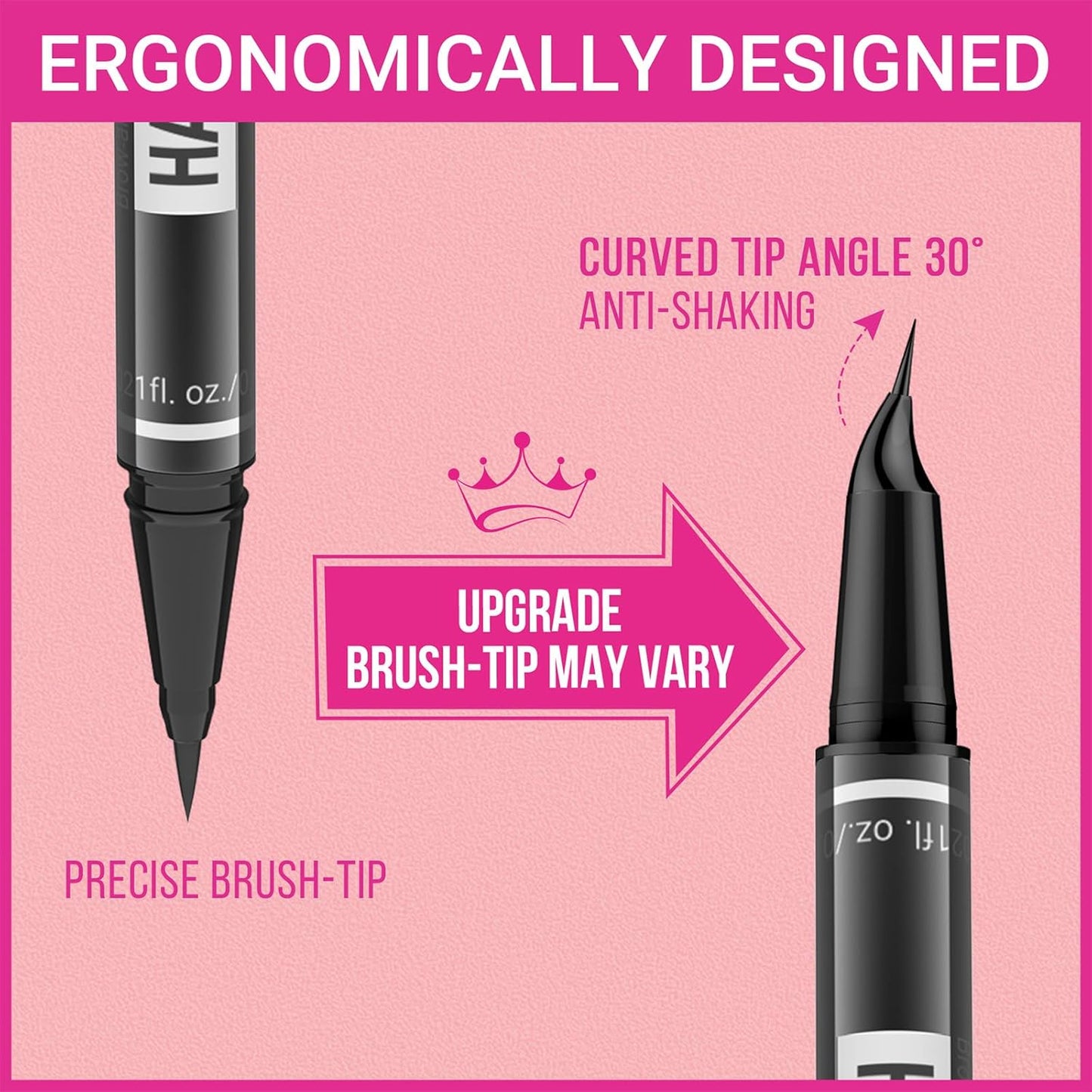 iMethod Microblading Eyebrow Pen - Eyebrow Pencil Magical 2-in-1 Dual-Ended Eye Brow Pencils for Women with 4-Fork-Tip & Precise Brush-Tip Create Natural Hair-Like Brows, Last All-Day, Light Brown