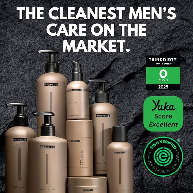 HygieneLab Men’s Deodorant – Aluminum-Free, 24-Hour+ Odor Protection, EWG Verified, Smooth Glide Application, Powered by Essential Oils, Premium Sandalwood Scent