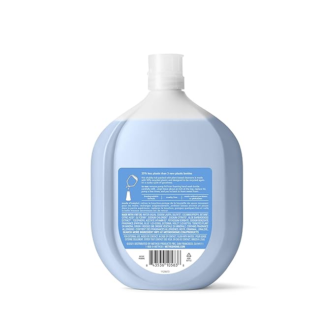 Method Foaming Hand Soap Refill, Sea Minerals, Recyclable Bottle, Biodegradable Formula, 28 oz, (Pack of 2)