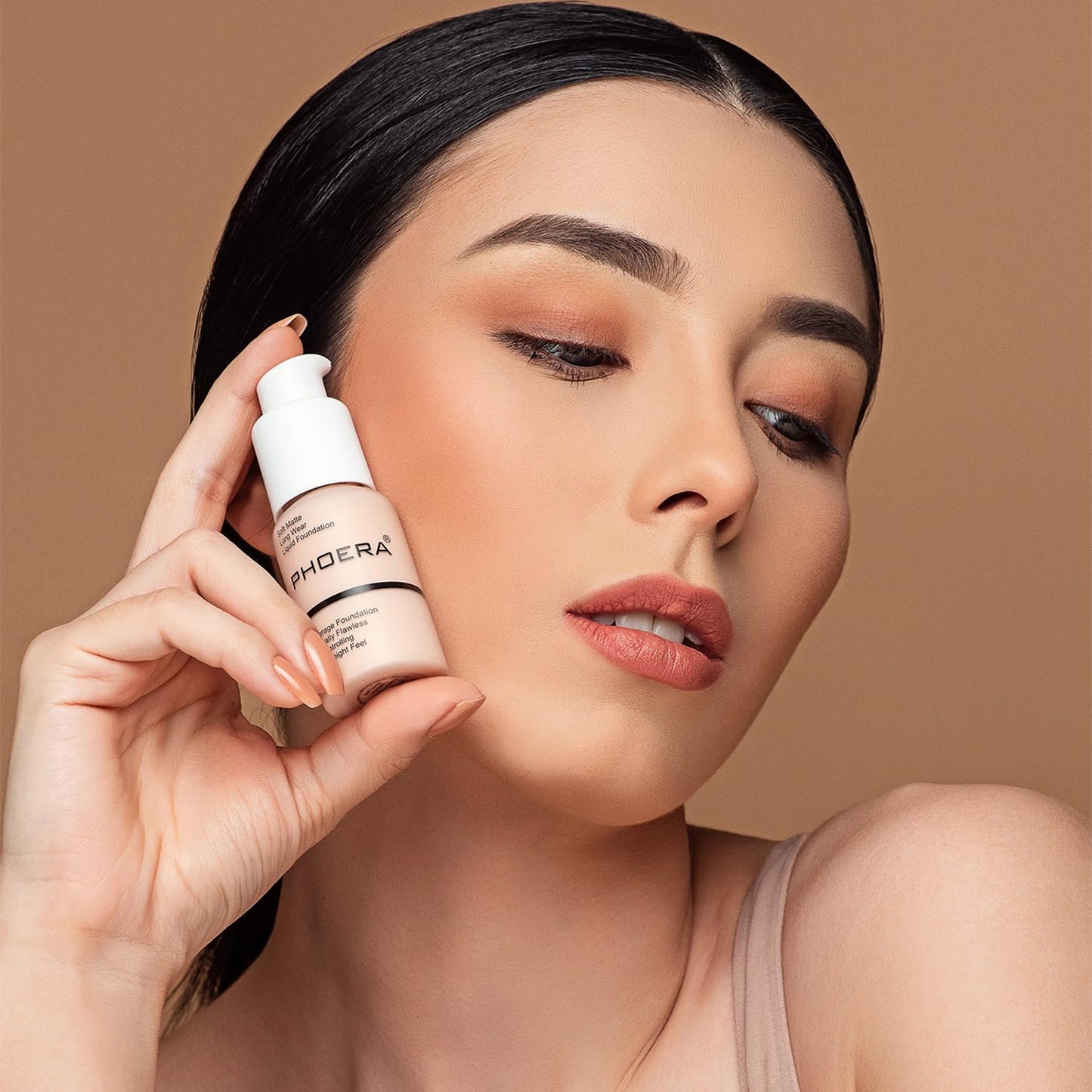 PHOERA Foundation, PHOERA Matte Liquid Foundation,PHOERA Makeup for Women, PHOERA Foundation Full Coverage Concealer, 30ml 24HR Matte Oil Control Concealer (103- Warm peach*2)