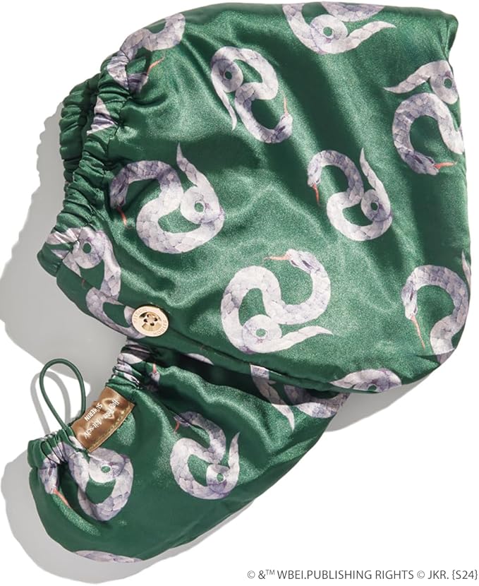 Kitsch Harry Potter x Microfiber Hair Towel Wrap for Women – Ultra Absorbent Microfiber Bath Towels for Wet, Curly, Long/Short Hair, Anti-Frizz Hair Wrap, Great Hair Care Gifts for Women – Slytherin