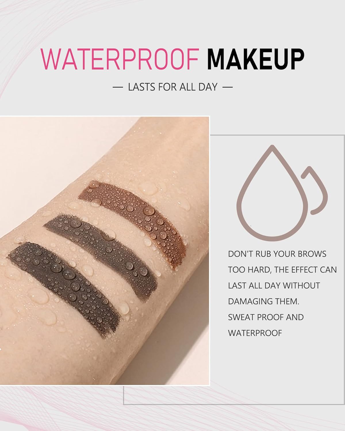 Grey Eyebrow Pencil for Older Women, Waterproof, Eyebrow Pen for Gray Hair