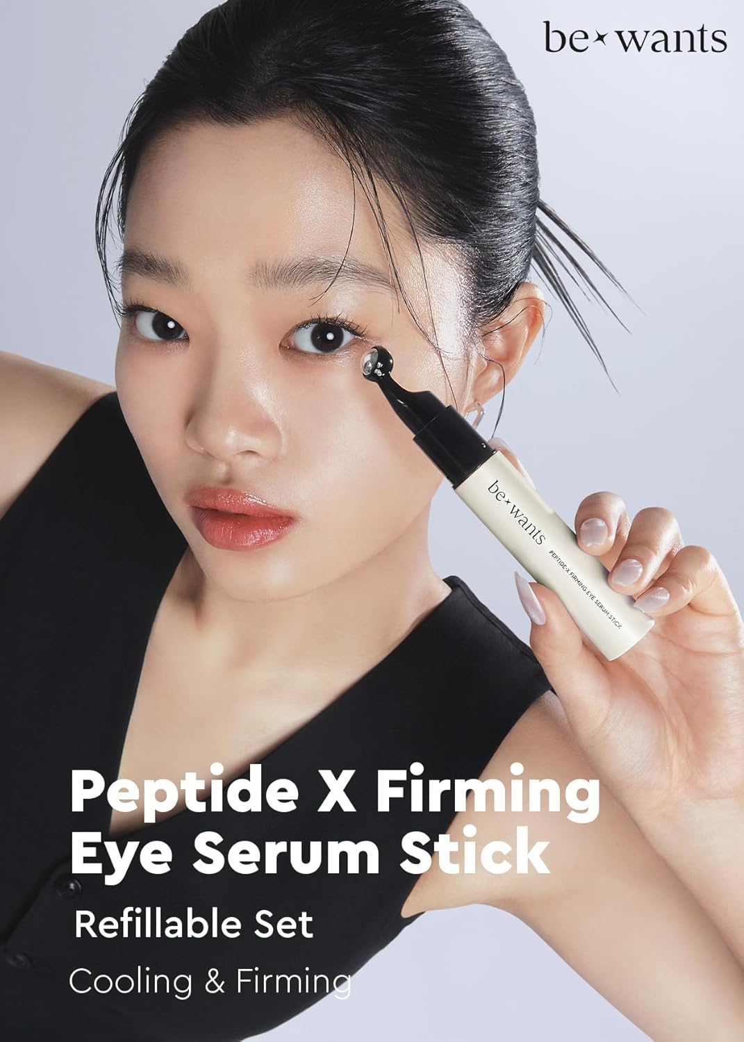 Bewants Peptide-X Firming Eye Serum Stick with Rice-Derived PDRN, Niacinamide – Cooling Under Eye Treatment for Puffiness, Dark Circles & Fine Lines (2 Pack)