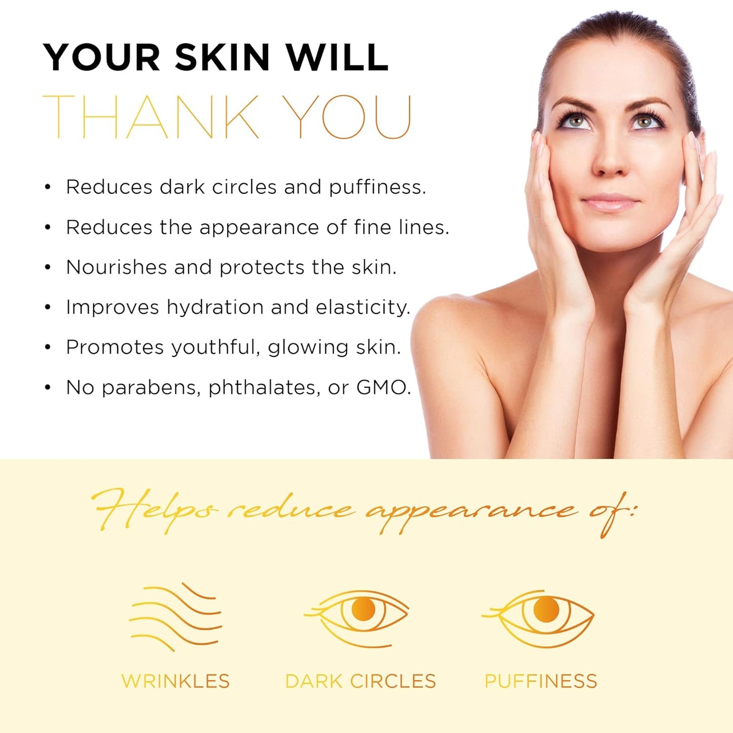 AZURE Vitamin C Brightening Under Eye Pads - Anti Aging, Lifting & Moisturizing Eye Mask Patches - Reduces Fine Lines, Wrinkles, Dark Circles & Puffiness - Skin Care Made in Korea - 5 Pairs