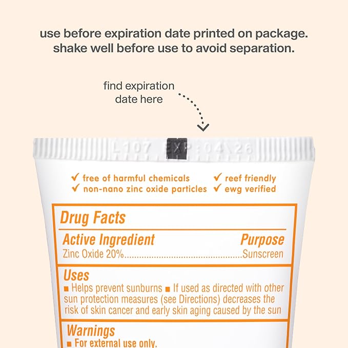 Thinkbaby SPF 30 Mineral Baby Sunscreen, Clear Zinc Oxide, 3 fl oz – Natural, Water Resistant, Kids & Toddler Sun Protection, Reef Safe