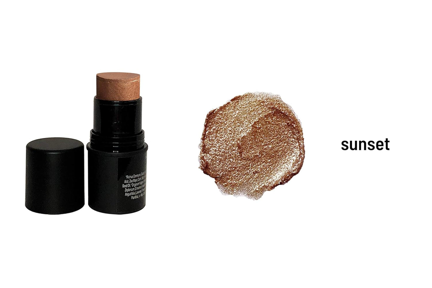 Natural Organic Multi Cream Sticks, Highlighter and Bronzers 100% Natural, Vegan, Gluten Free, Cruelty Free, Made in the USA, 0.18 oz. (Sunset)
