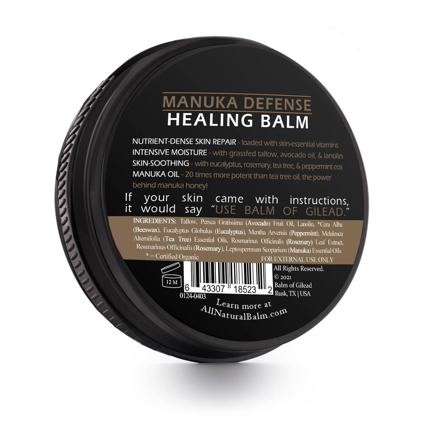 BALM OF GILEAD Tea Tree Balm - 2 fl oz Foot Cream with Tea Tree and Manuka Oil - Intensive Moisture for Itchy Feet, Eczema, Rashes & Dry Skin - Pure Balm That Softens Skin Irritations