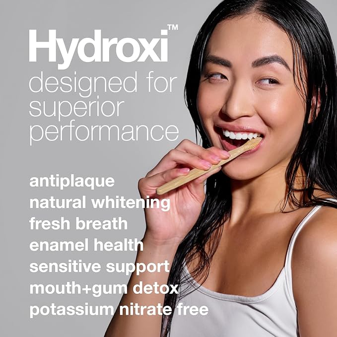Davids Hydroxi Fluoride Free Nano Hydroxyapatite Toothpaste for Remineralizing, Sensitive Support, Whitening, Antiplaque, SLS Free, Natural Peppermint, 4oz, Made in USA (3 Pack)