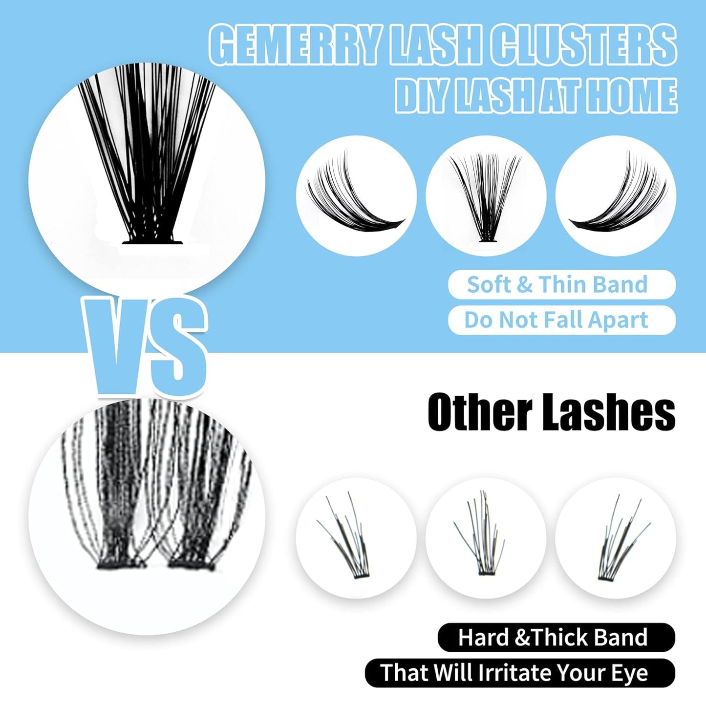Individual Lashes Large Tray 240pcs Lash Clusters 0.07mm 40P+50P C Curl Mix 8-16mm Eyelash Clusters Soft&Lightweight Cluster Lashes Mink Lash Extension Clusters Mixed Tray Individual Lashes Cluster