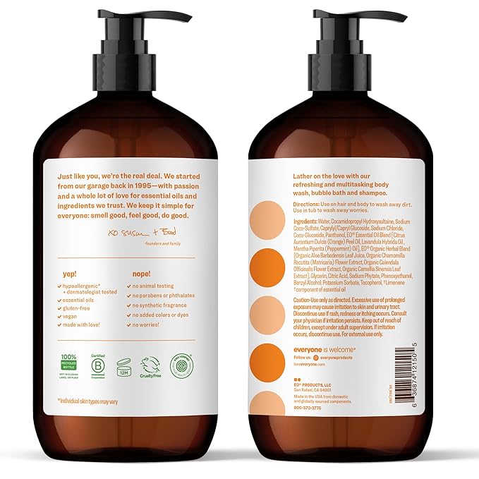 Everyone 2-in-1 Lotion for Hands/Body, 32 ounce (Pack of 1) Citrus and Mint made with Essential Oils for Men and Women